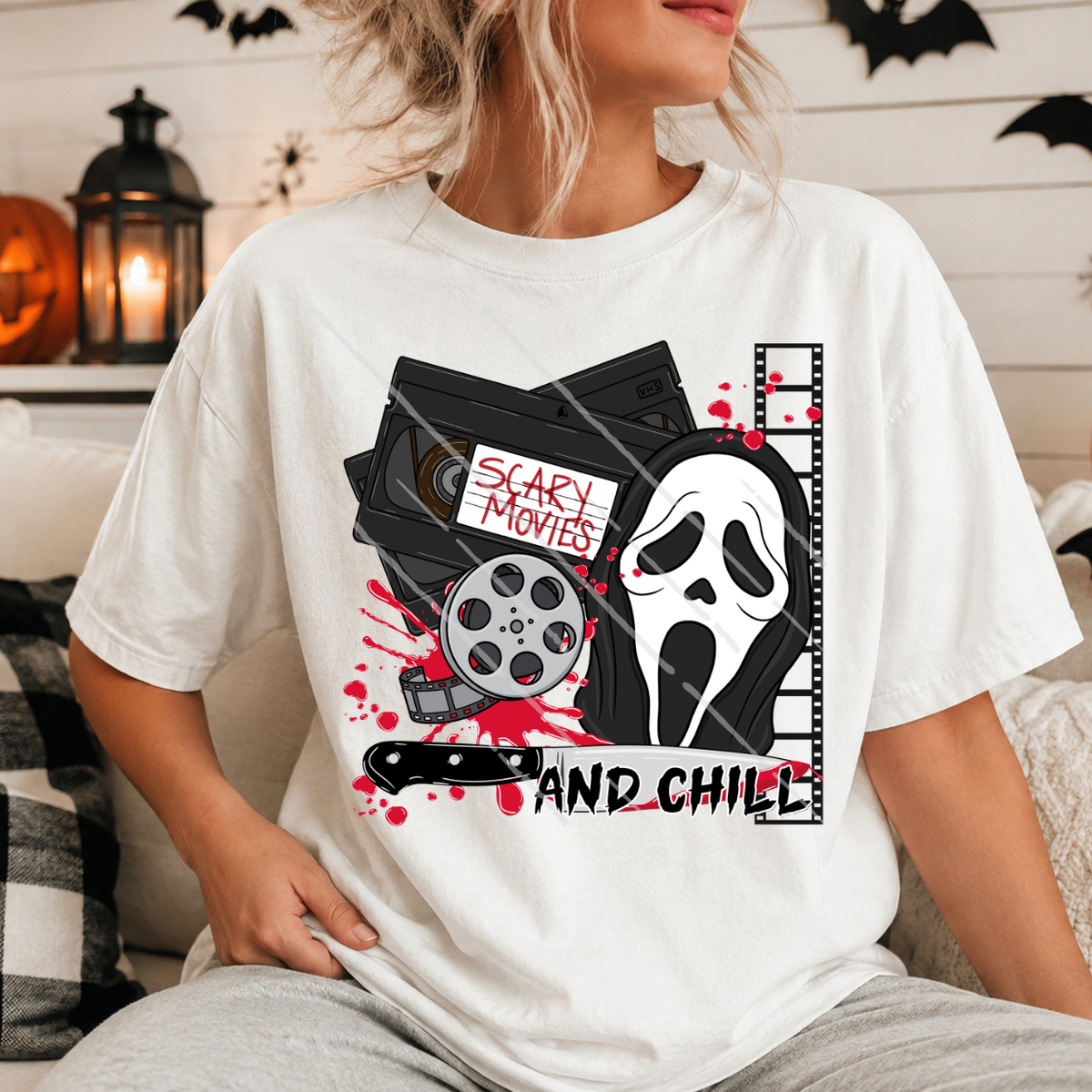 SCARY MOVIE AND CHILL - DTF TRANSFER