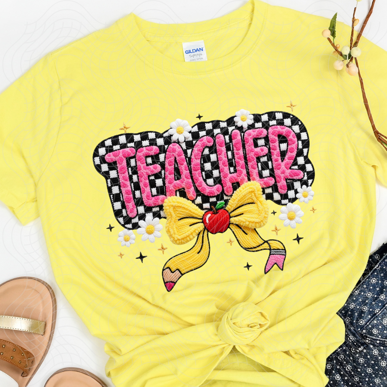 FAUX YARN TEACHER - DTF TRANSFER