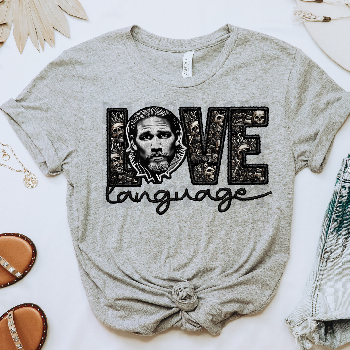 LOVE LANGUAGE FAUX EMBROIDERY - DTF TRANSFER