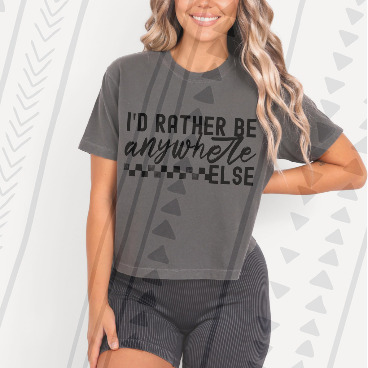 I'D RATHER BE ANYWHERE ELSE BLK - DTF TRANSFER