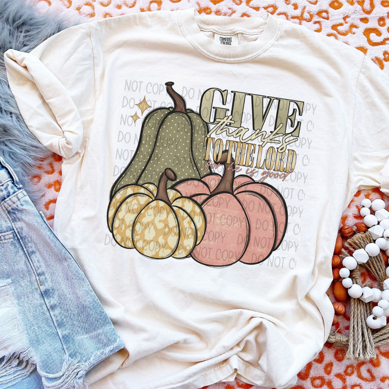 GIVE THANKS - DTF TRANSFER