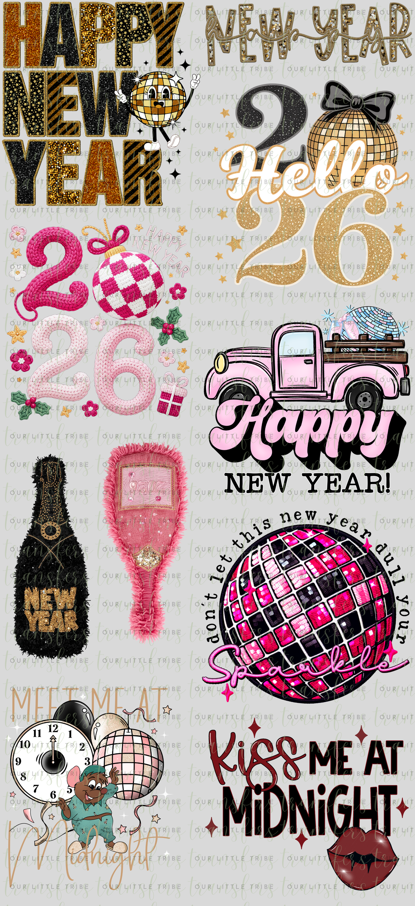 NEW YEARS PREMADE - GANG SHEET 22x48