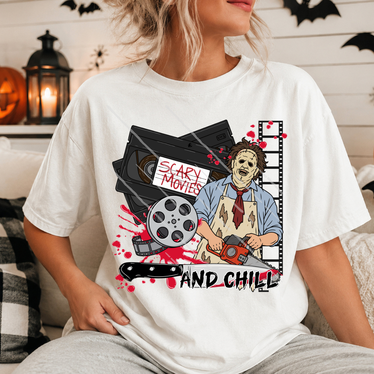 SCARY MOVIE AND CHILL - DTF TRANSFER