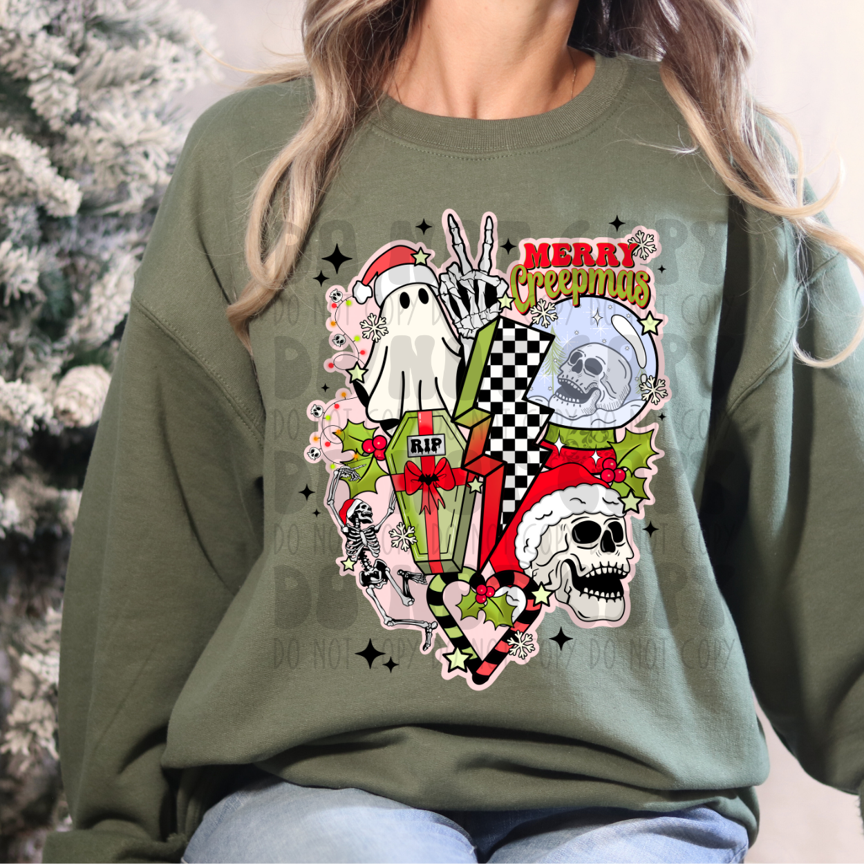 MERRY CREEPMAS RETRO COLLAGE - DTF TRANSFER