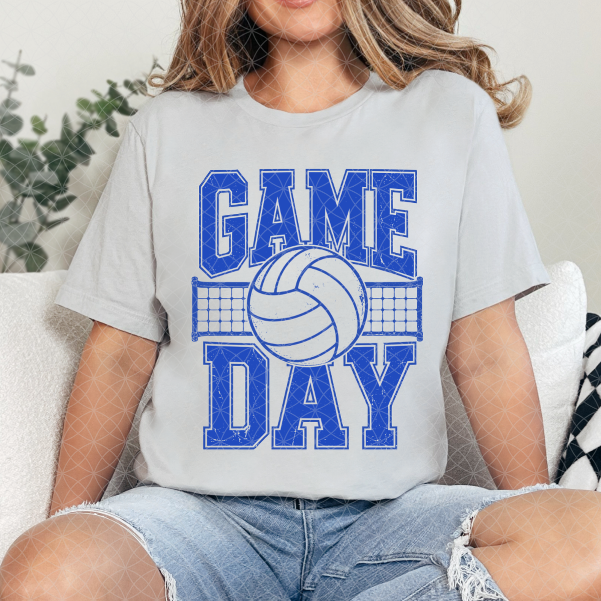 GAME DAY VOLLEYBALL NET BLUE - DTF TRANSFER
