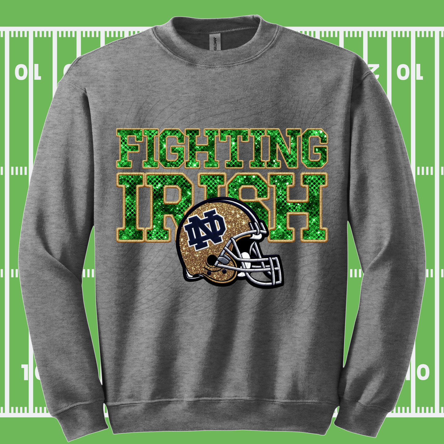 IRISH GREEN FAUX SEQUINS - DTF TRANSFER