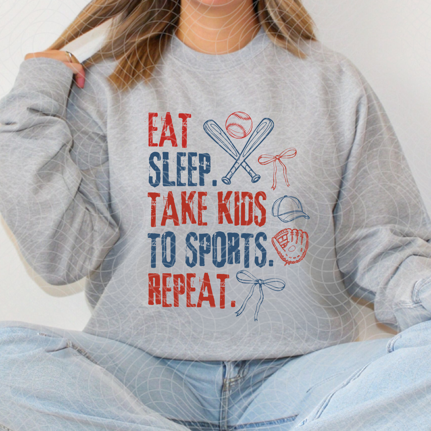 EAT. SLEEP. TAKE KIDS TO SPORTS. REPEAT. - DTF TRANSFER