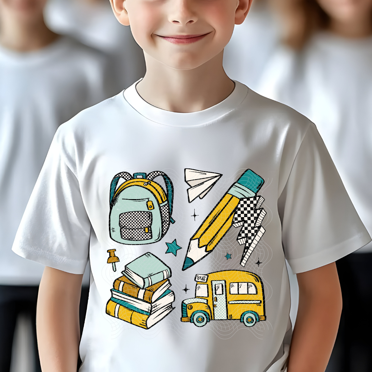 BOY SCHOOL COLLAGE - DTF TRANSFER