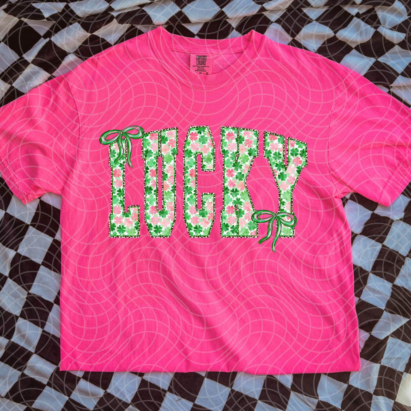 LUCKY TALL PINK/GREEN - DTF TRANSFER