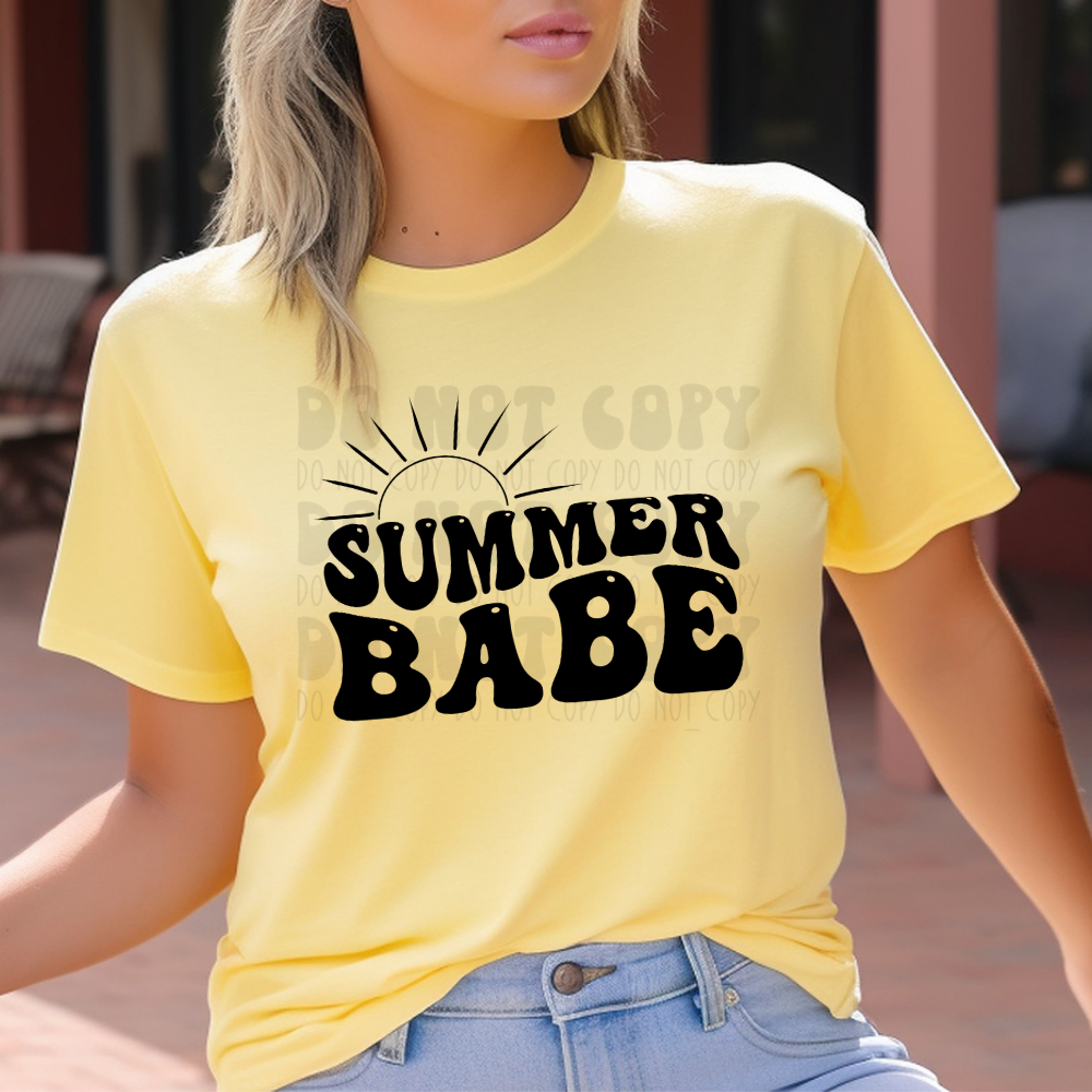 SUMMER BABE BLK - DTF TRANSFER