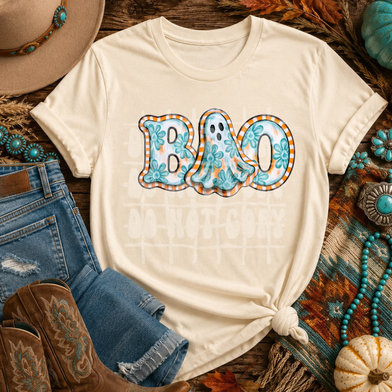 BOO TURQUOISE - DTF TRANSFER