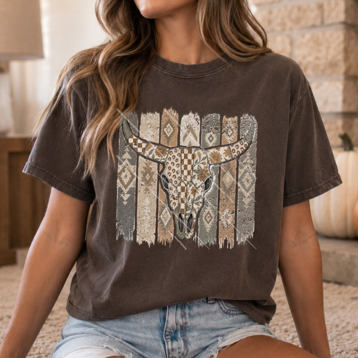 AZTEC SKULL - DTF TRANSFER