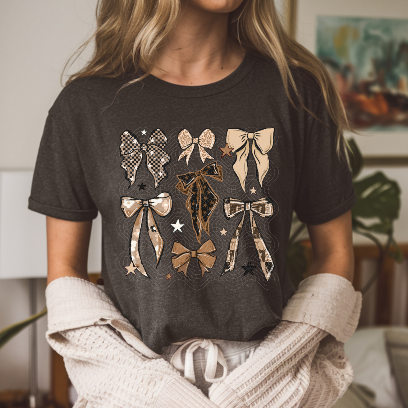 BROWN BOWS - DTF TRANSFER