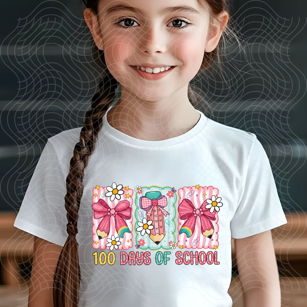 100 DAYS PENCILS - DTF TRANSFER