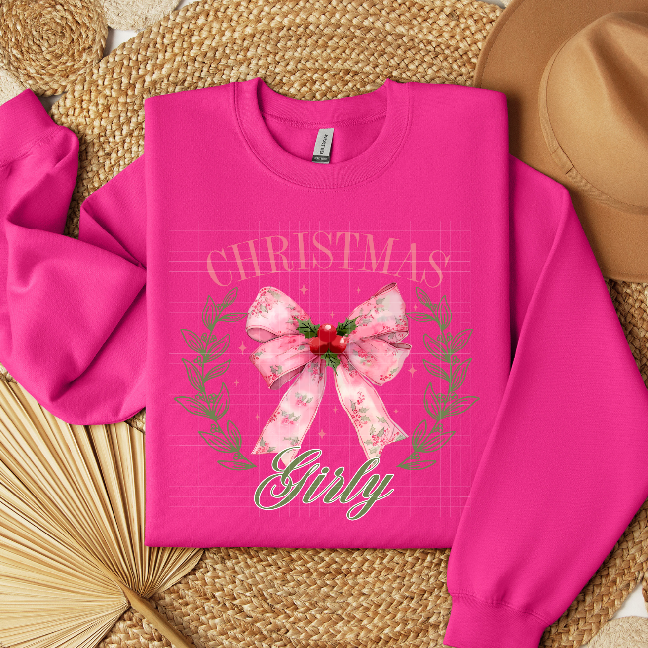 PINK CHRISTMAS GIRLY - DTF TRANSFER