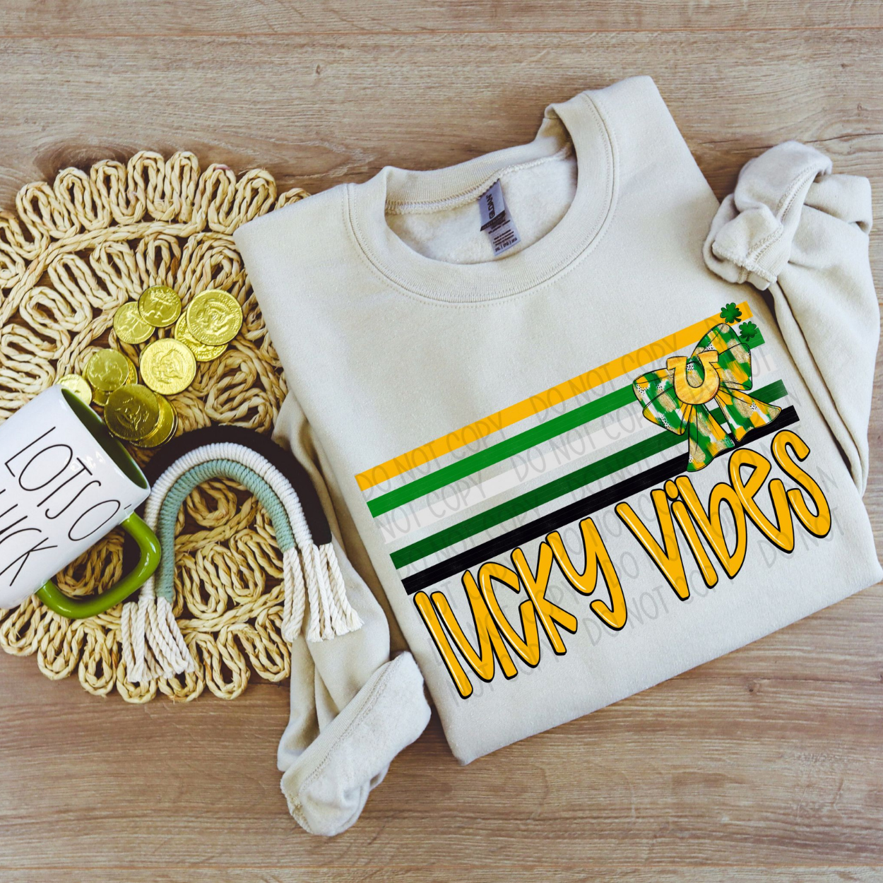 LUCKY VIBES RETRO STRIPE - DTF TRANSFER