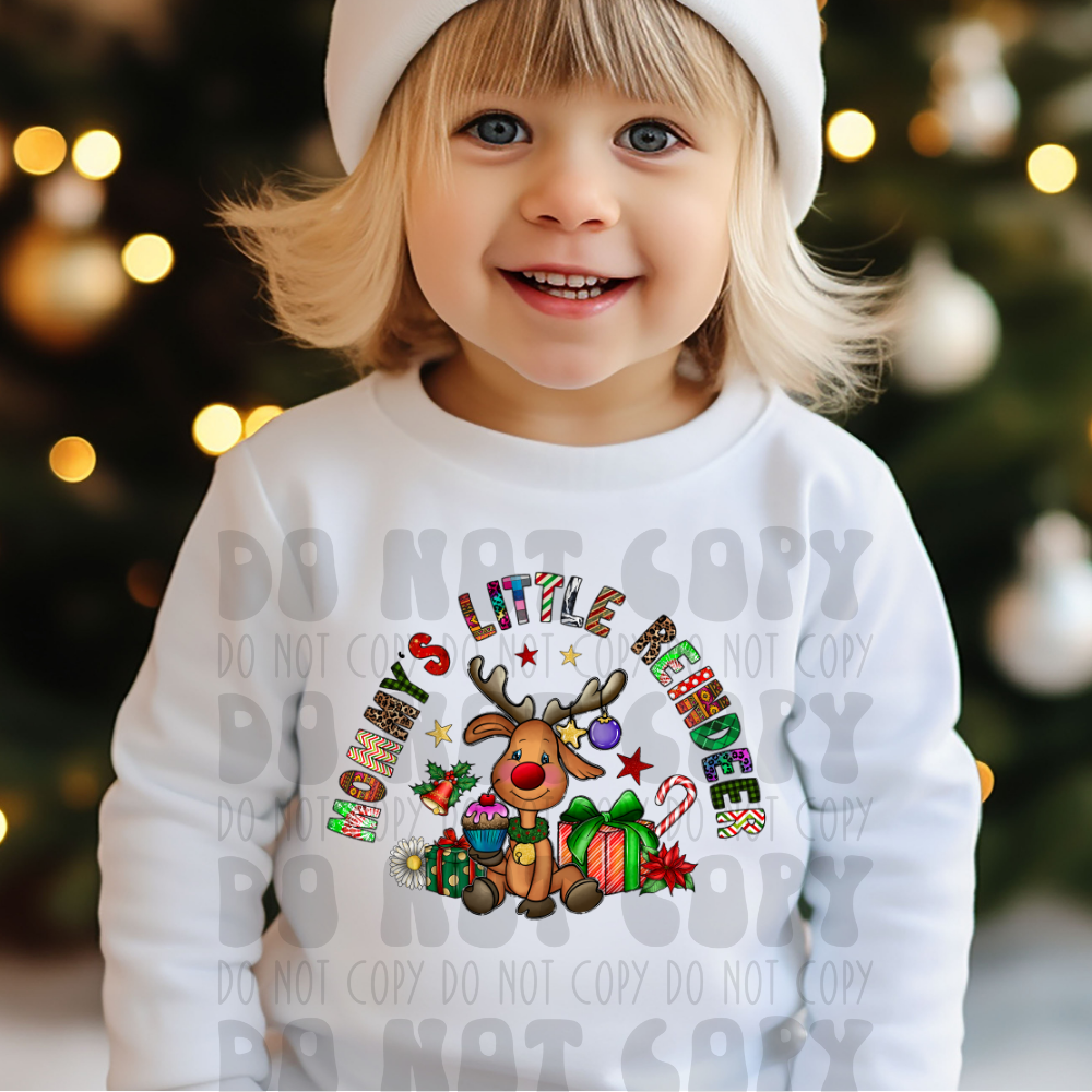 MOMMY'S LITTLE REINDEER - DTF TRANSFER