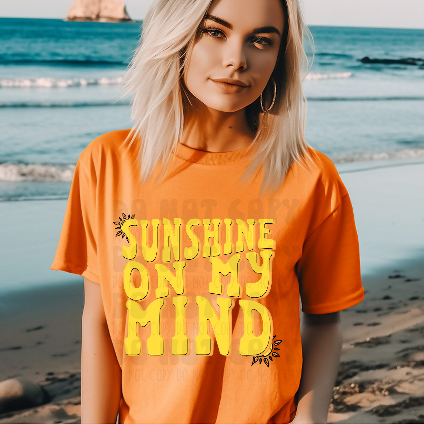 SUNSHINE ON MY MIND - YELLOW - DTF TRANSFER
