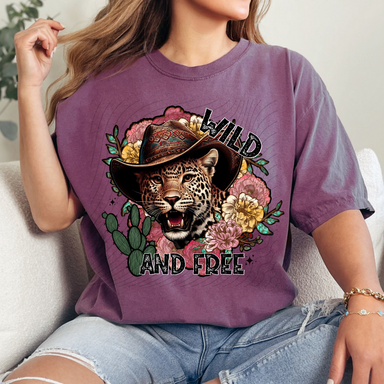 WILD & FREE LEOPARD - DTF TRANSFER