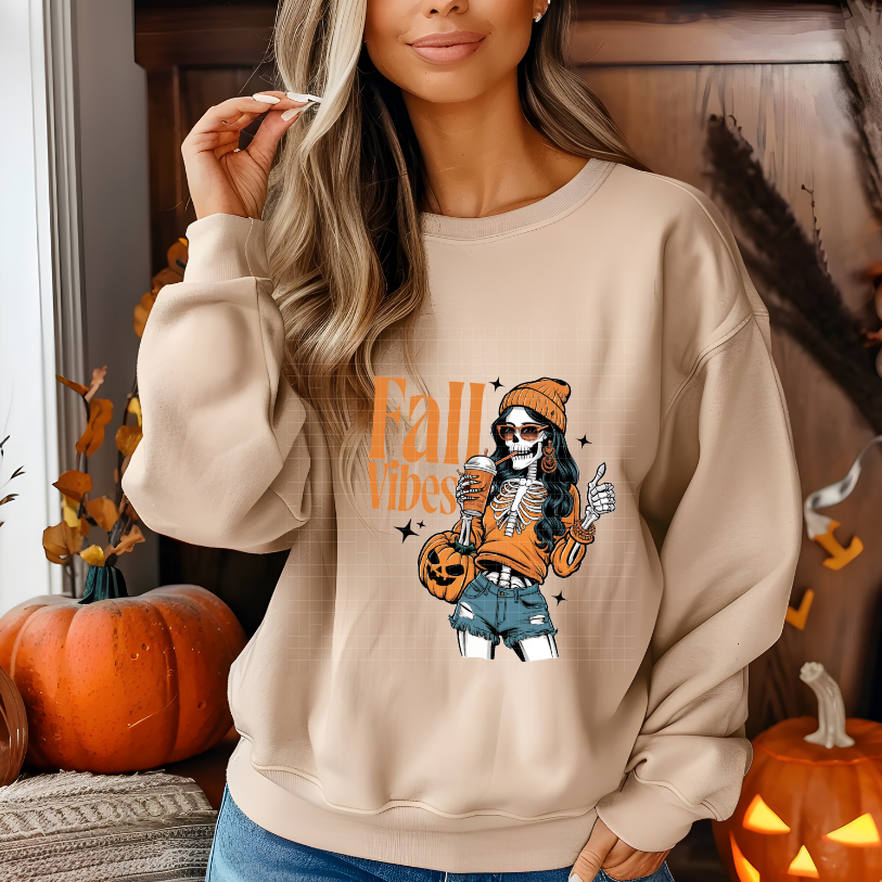 FALL VIBES SKELLIE - DTF TRANSFER