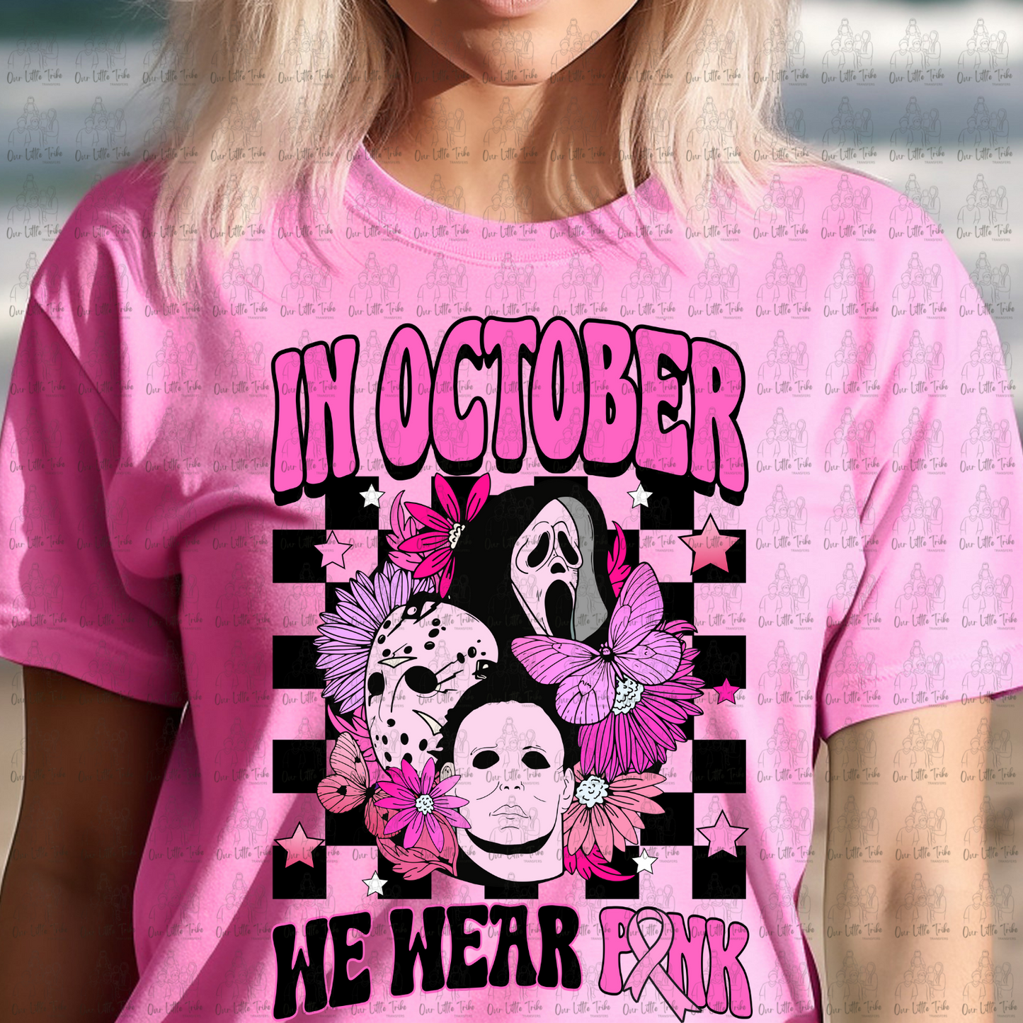 IN OCTOBER WE WEAR PINK - NO GRUNGE - DTF TRANSFER