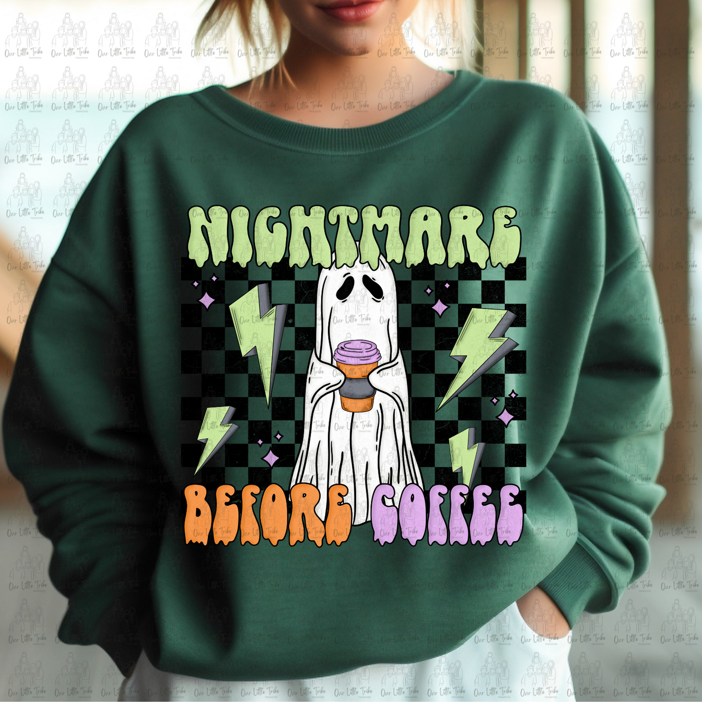 NIGHTMARE BEFORE COFFEE - DTF TRANSFER