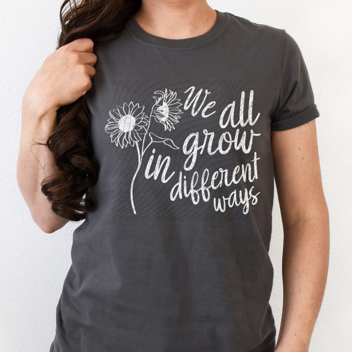 ALL GROW DIFFERENT WHT DISTRESSED - DTF TRANSFER