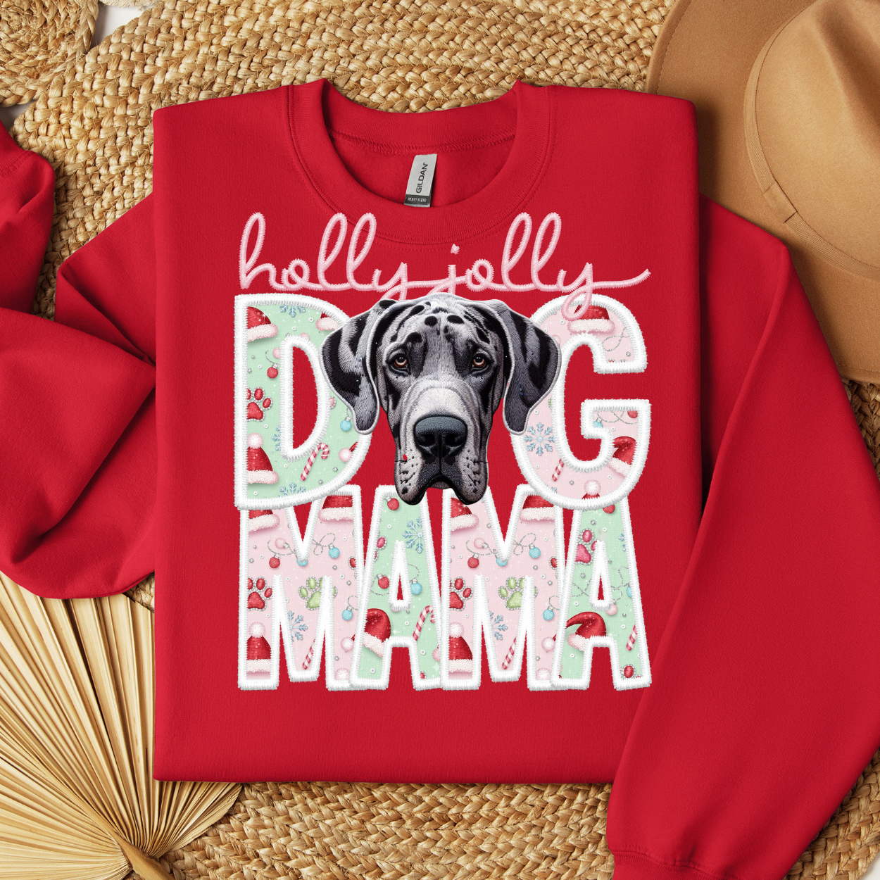 HOLLY JOLLY DOG MAMA - DTF TRANSFER