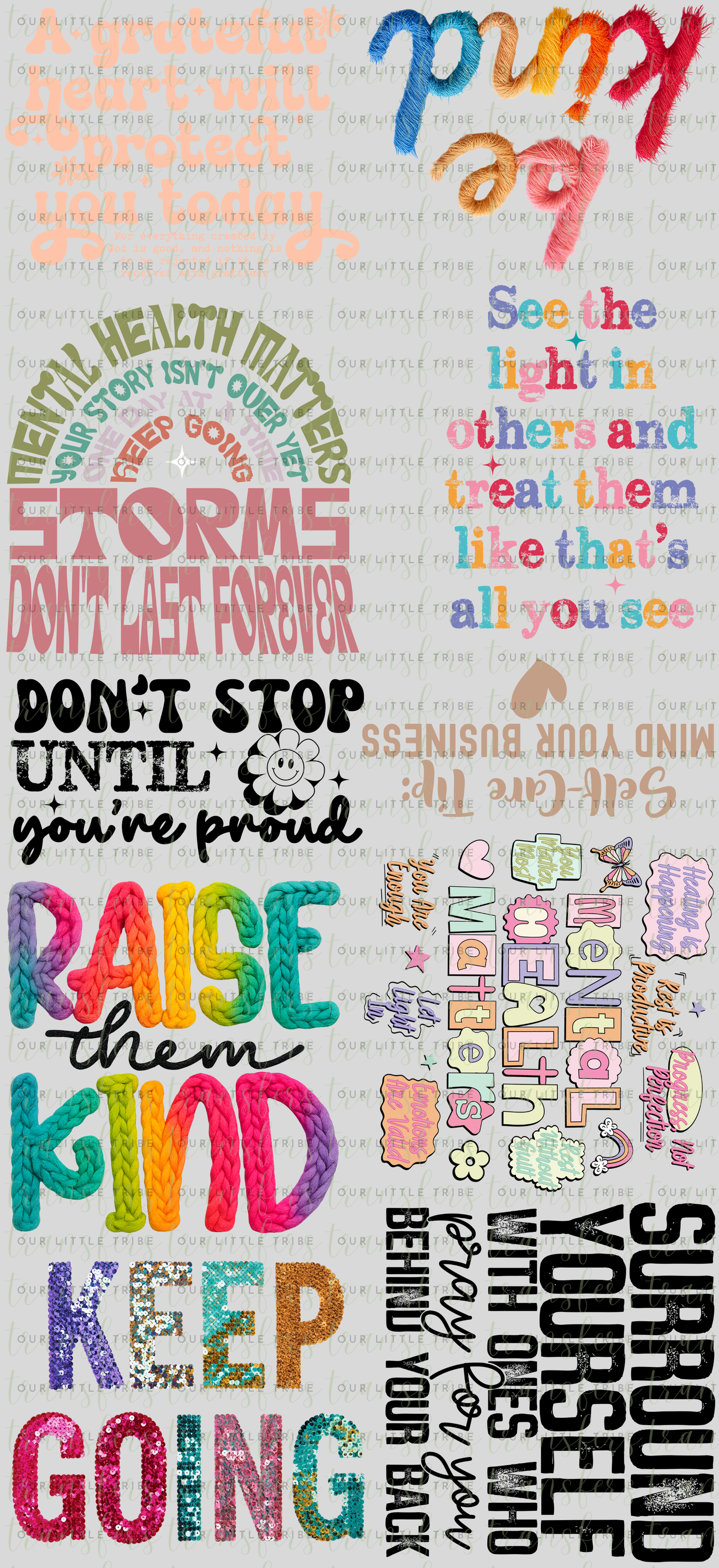 MENTAL HEALTH PREMADE - GANG SHEET 22x48