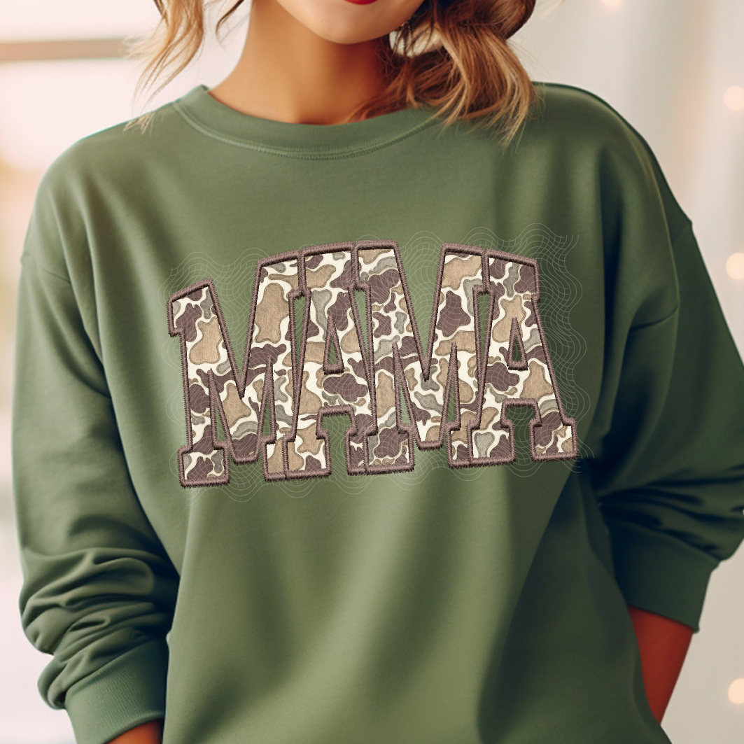 MAMA CAMO VARSITY - DTF TRANSFER