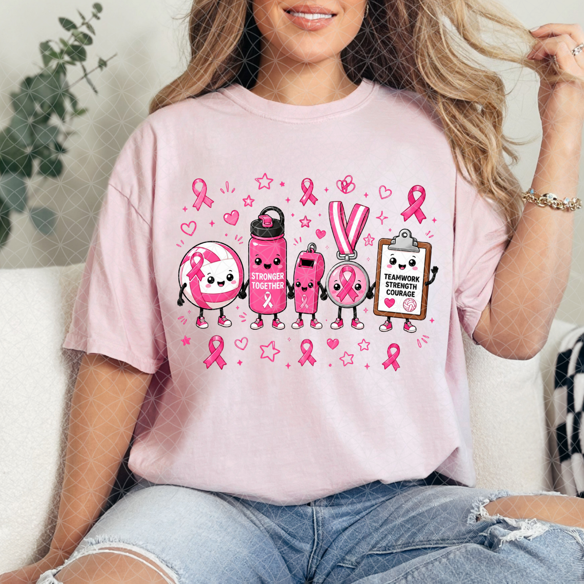BREAST CANCER VOLLEYBALL - DTF TRANSFER