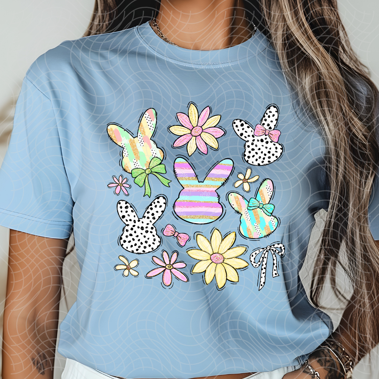 BUNNY HEAD COLLAGE - DTF TRANSFER