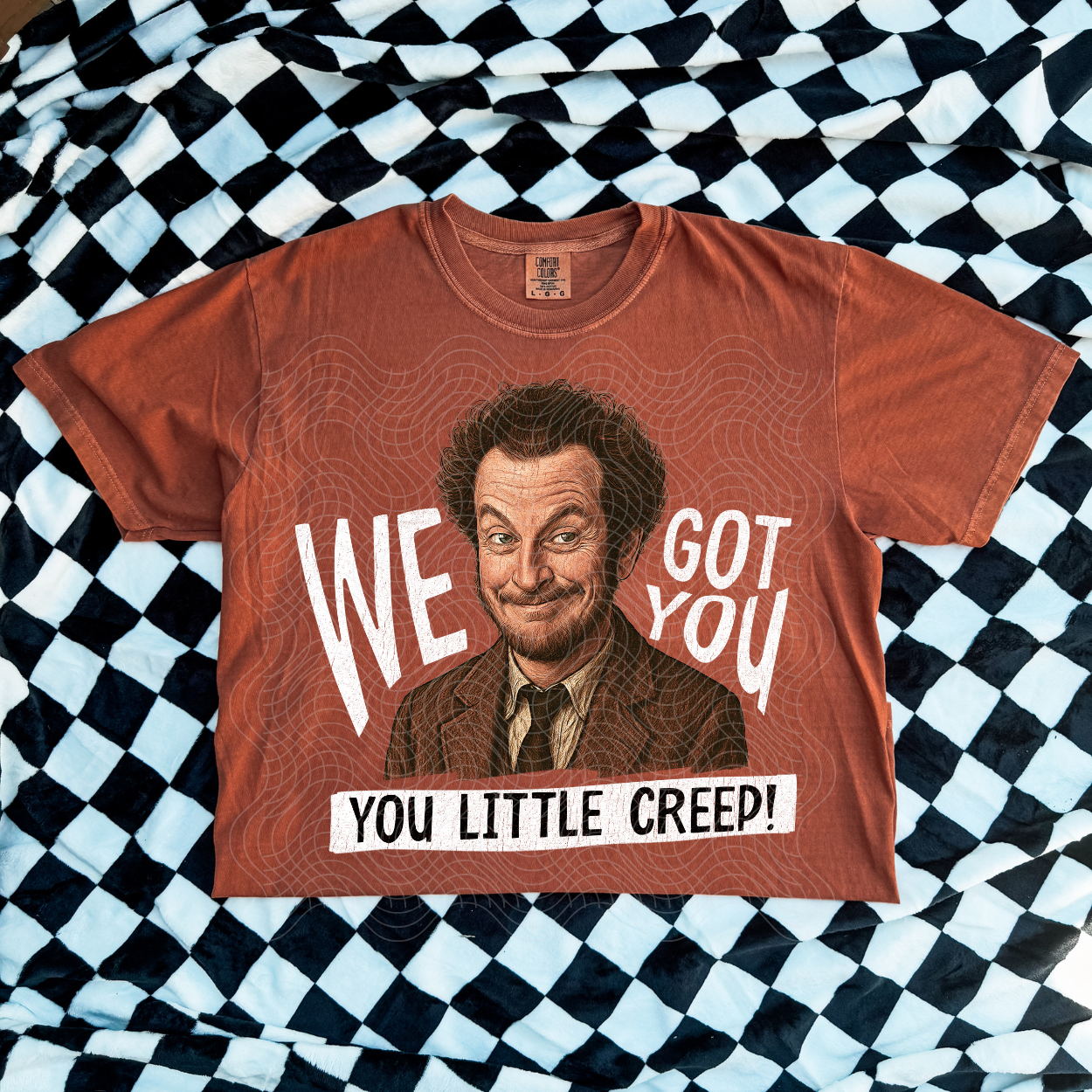 MARV WHITE TEXT DISTRESSED - DTF TRANSFER