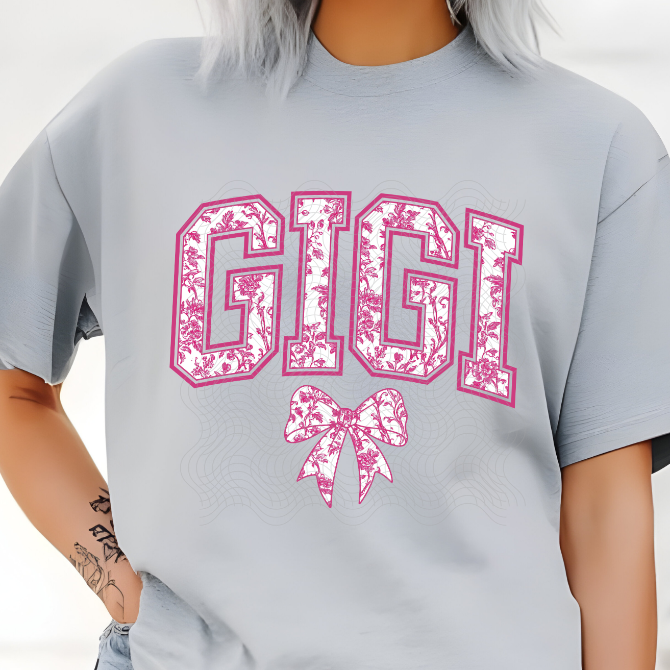 GIGI PINK FLORAL - DTF TRANSFER