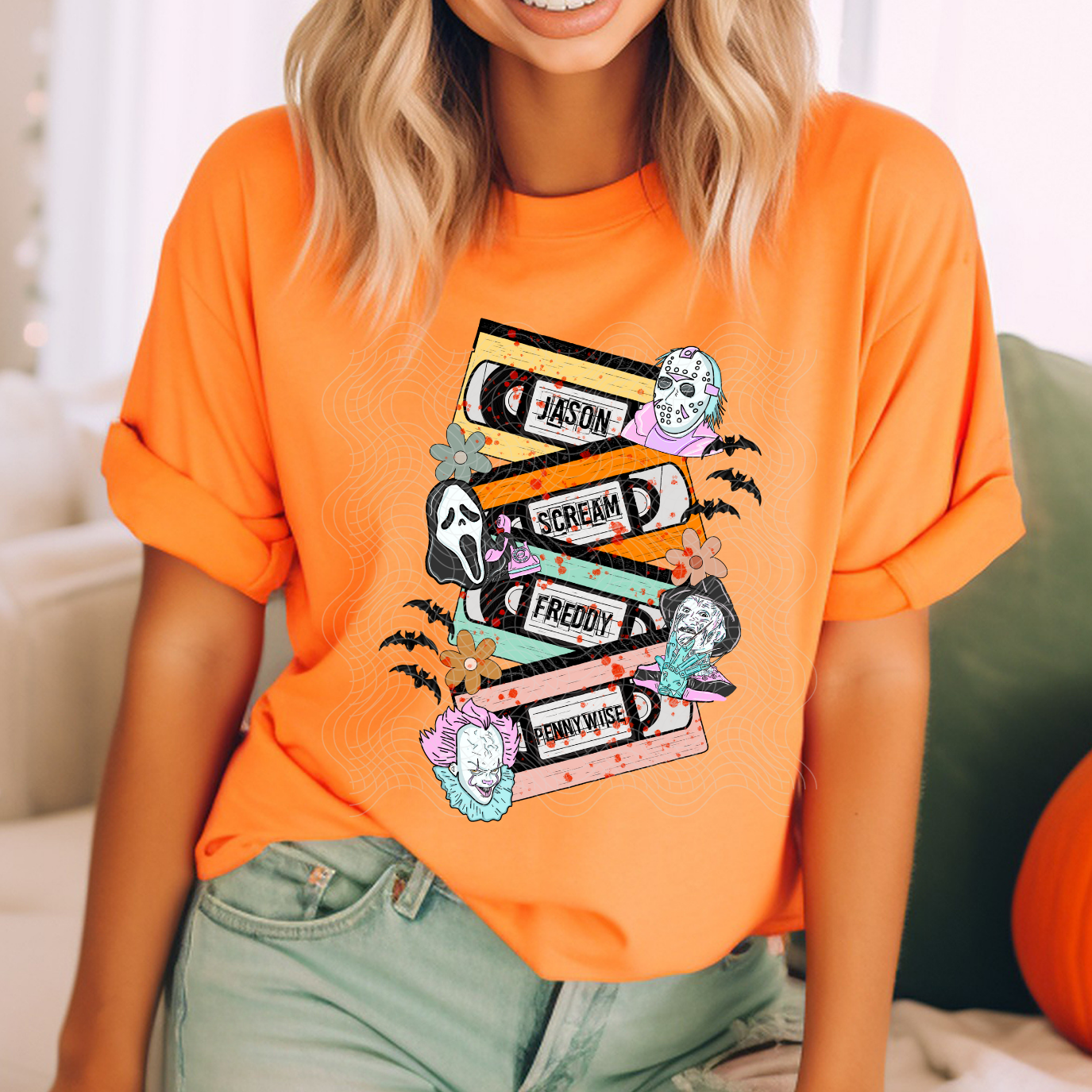 HORROR TAPES WITH BATS - DTF TRANSFER