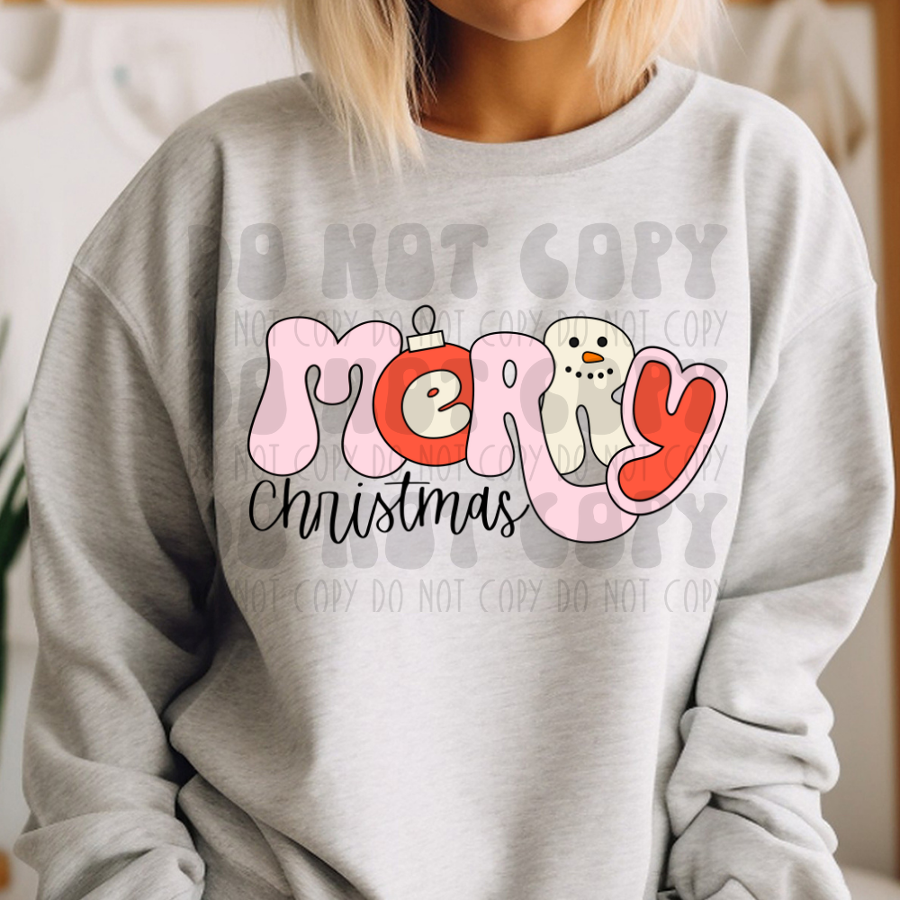 MERRY CHRISTMAS - DTF TRANSFER