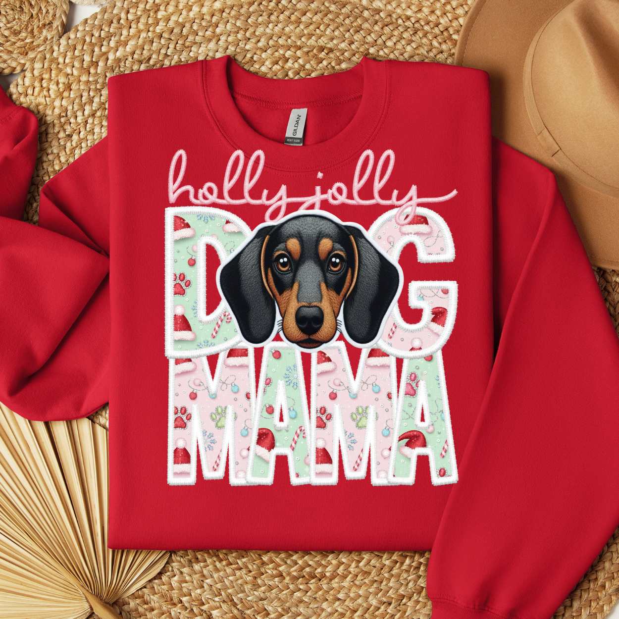 HOLLY JOLLY DOG MAMA - DTF TRANSFER