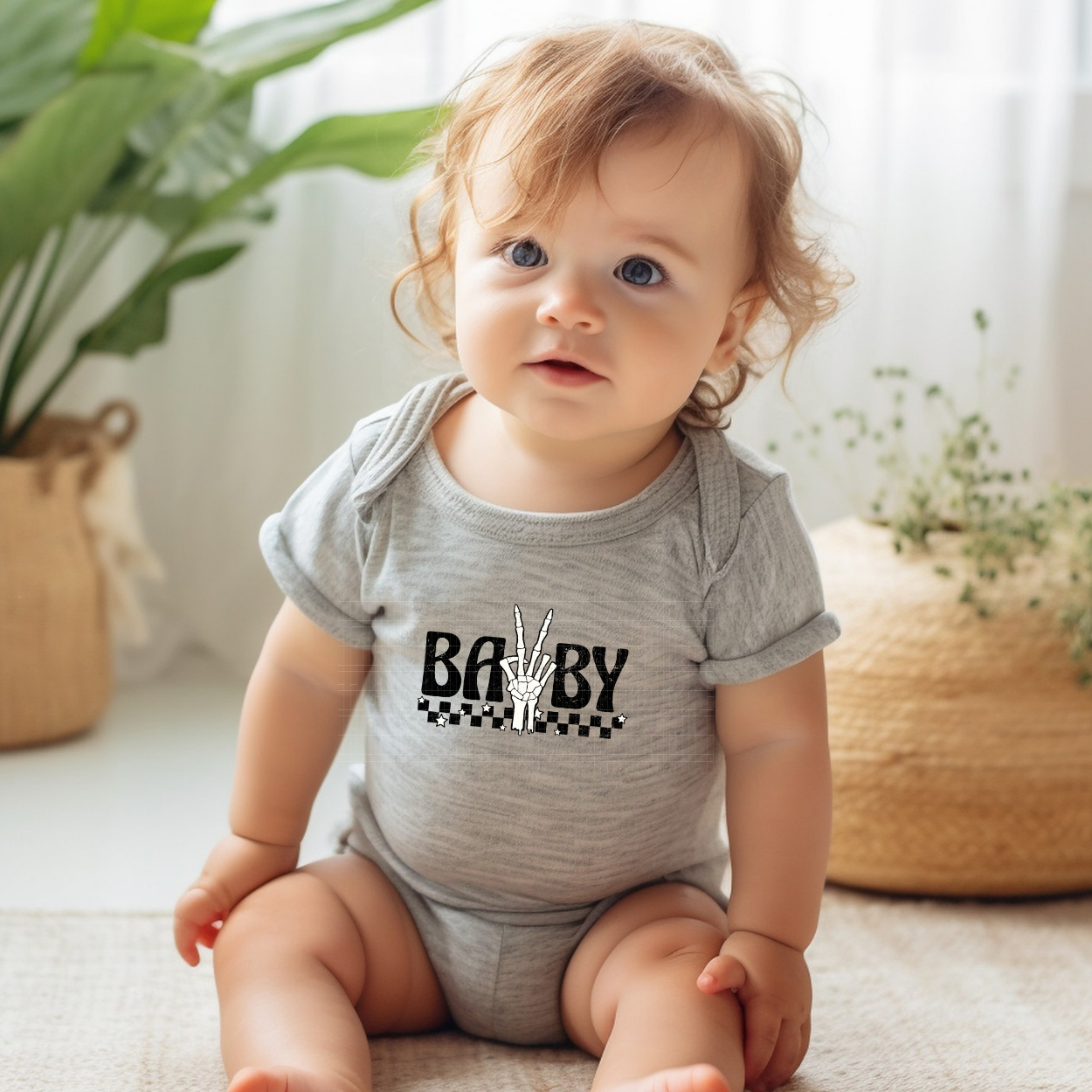 BABY SKELETON PEACE - DTF TRANSFER