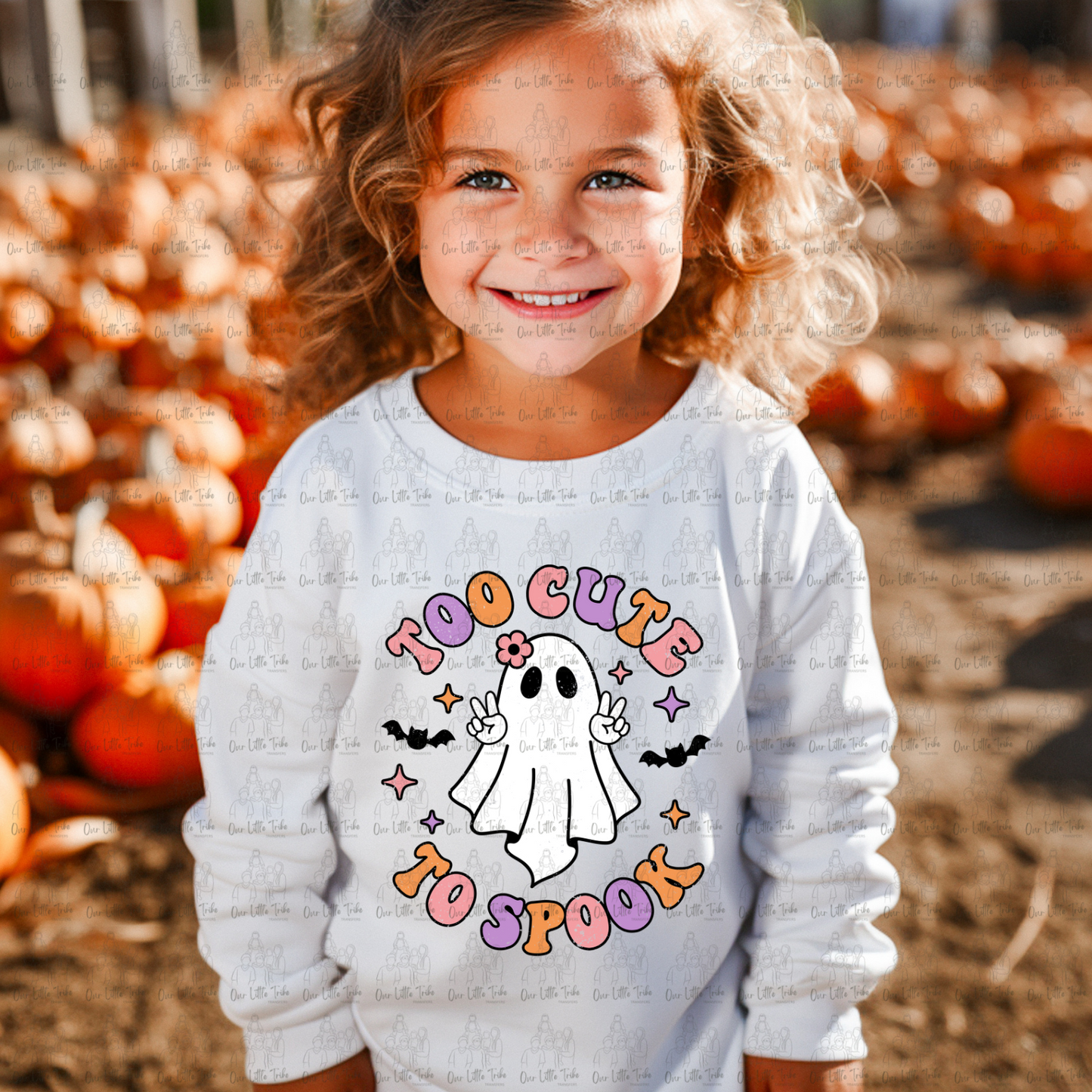 TOO CUTE TO SPOOK BLACK BATS - DISTRESSED - DTF TRANSFER