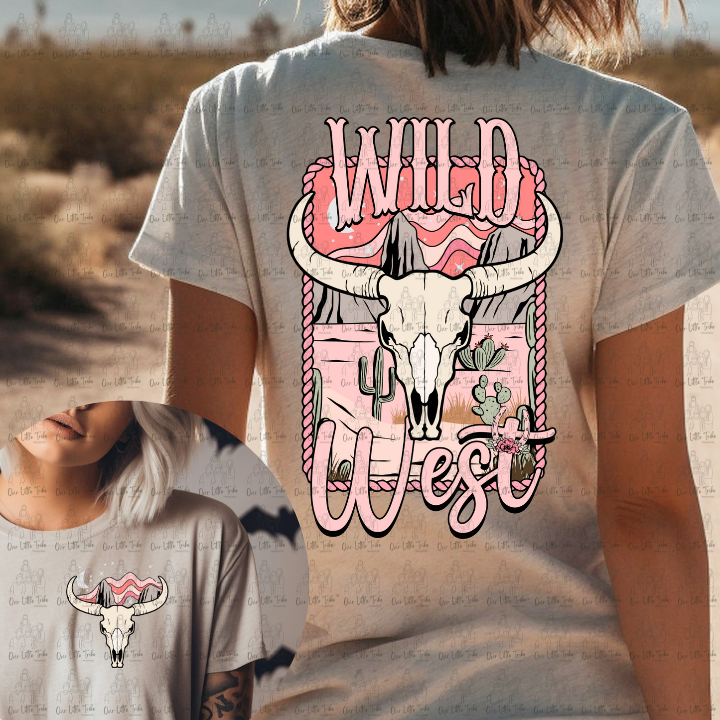 WILD WEST W/ POCKET - NO DISTRESS - DTF TRANSFER