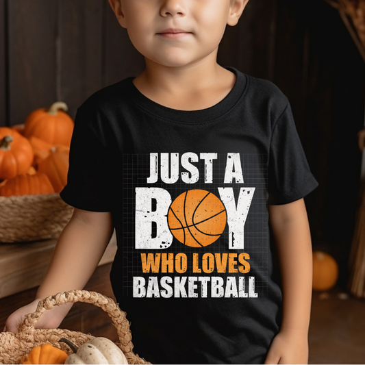 BOY WHO LOVES BASKETBALL - DTF TRANSFER