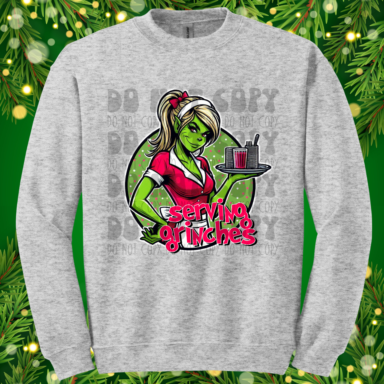 GREEN GUY WAITRESS - DTF TRANSFER