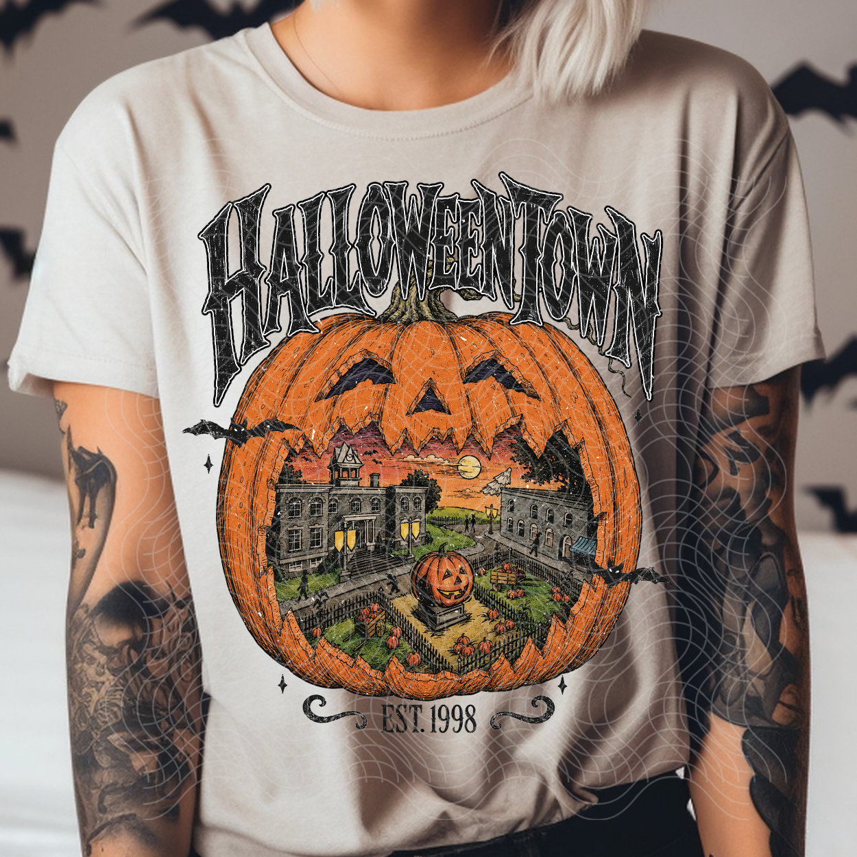 HALLOW TOWN BLK - DTF TRANSFER
