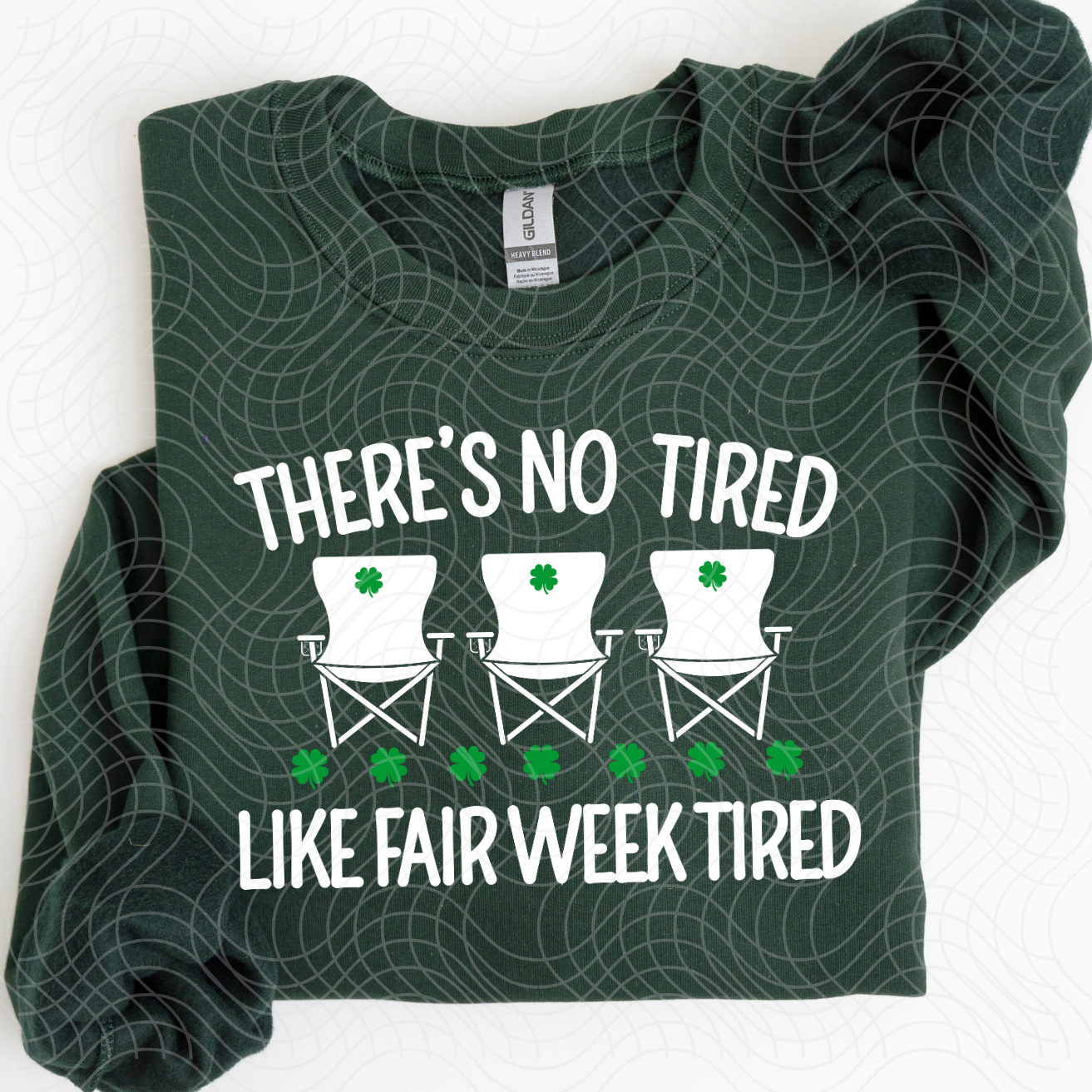 FAIR WEEK TIRED WHT - DTF TRANSFER