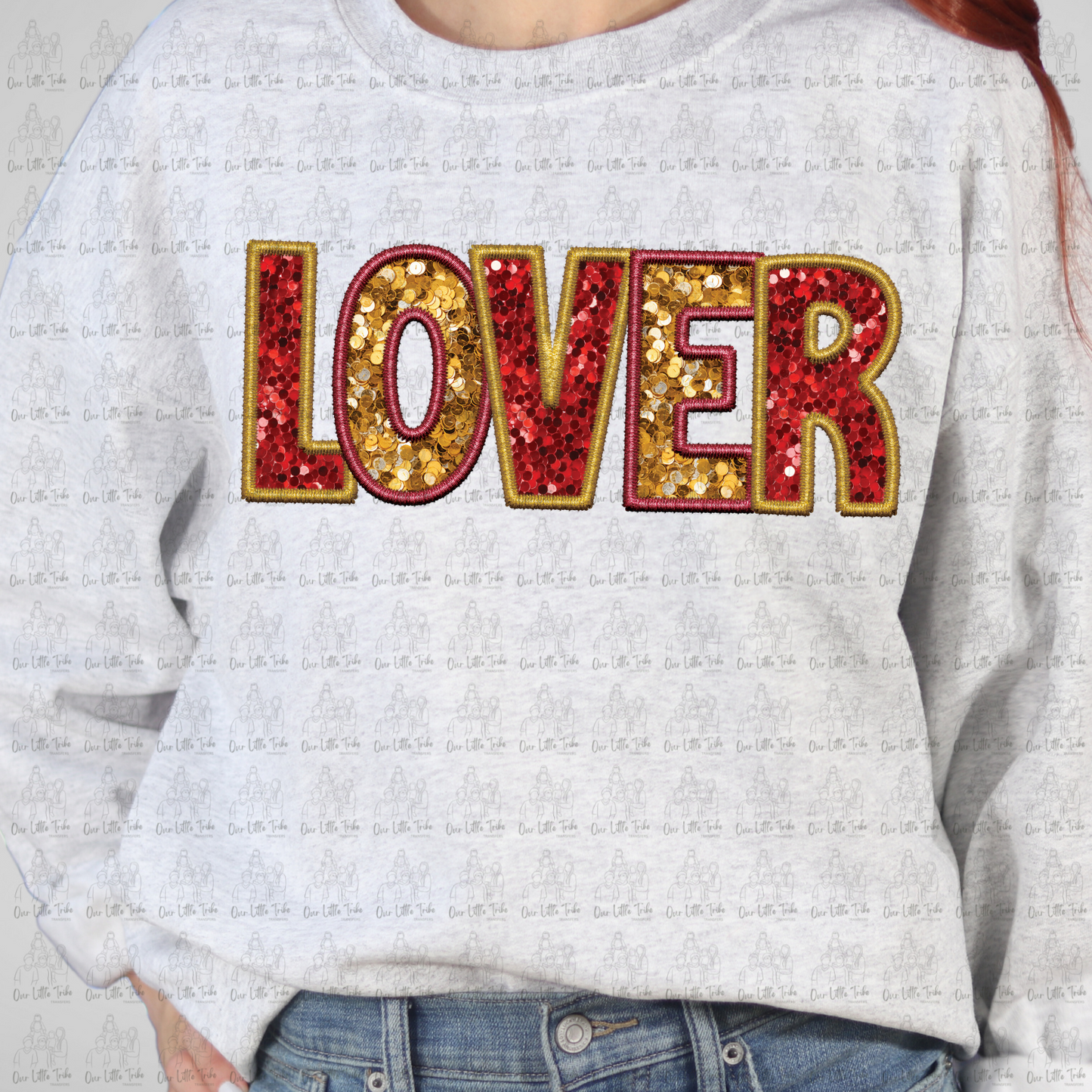 LOVER - FAUX SEQUINS - DTF TRANSFER