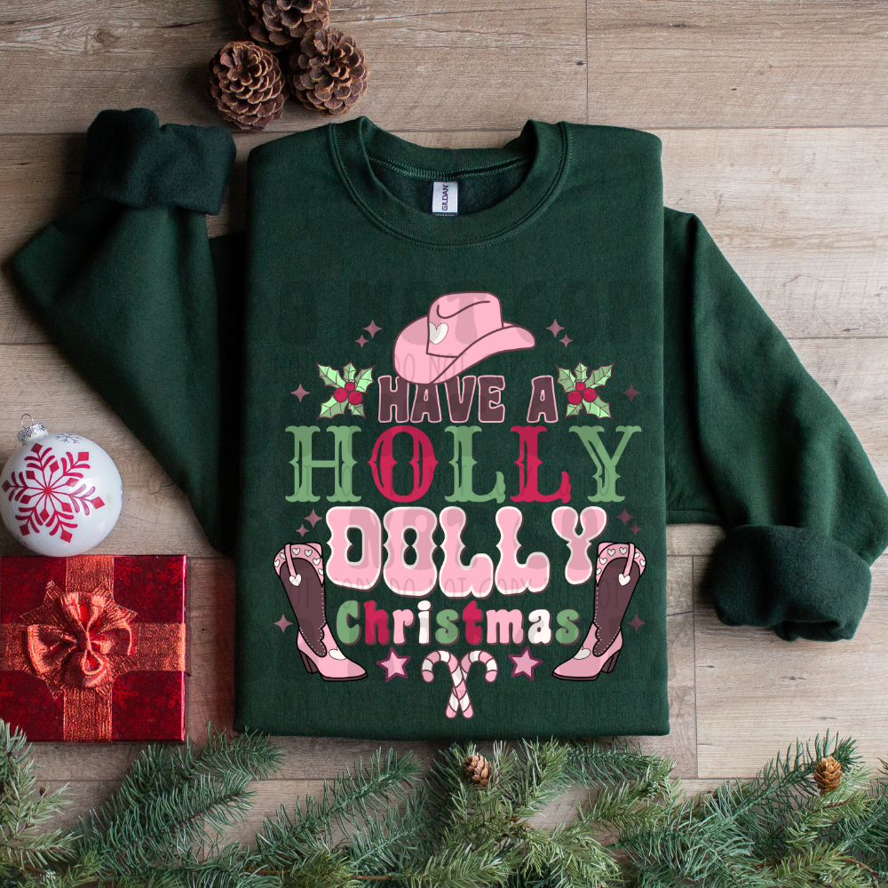 HOLLY DOLLY CHRISTMAS - DTF TRANSFER