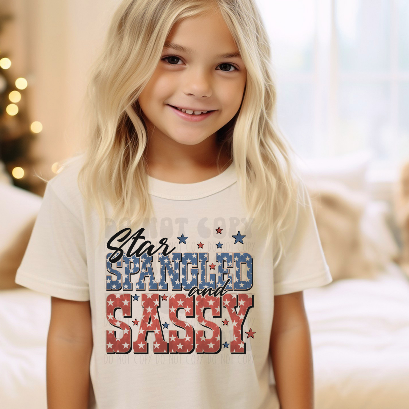 STAR SPANGLED SASSY, NO WHT - DTF TRANSFER
