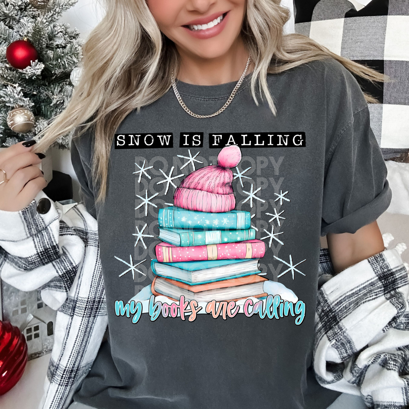 SNOW IS FALLING, BOOKS ARE CALLING - DTF TRANSFER
