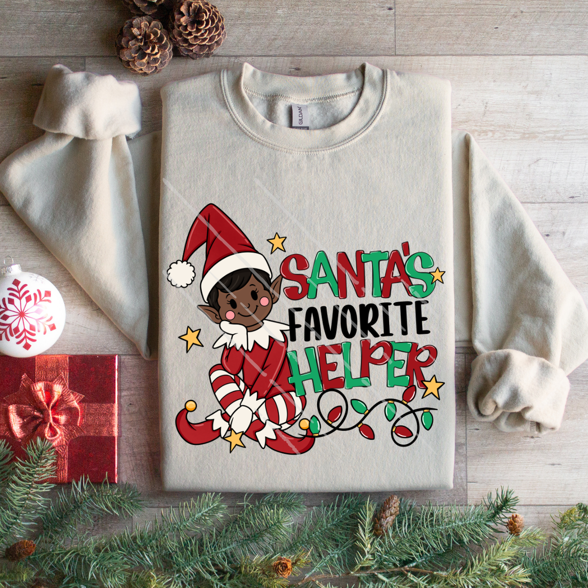 SANTAS FAVORITE HELPER BOY - DTF TRANSFER