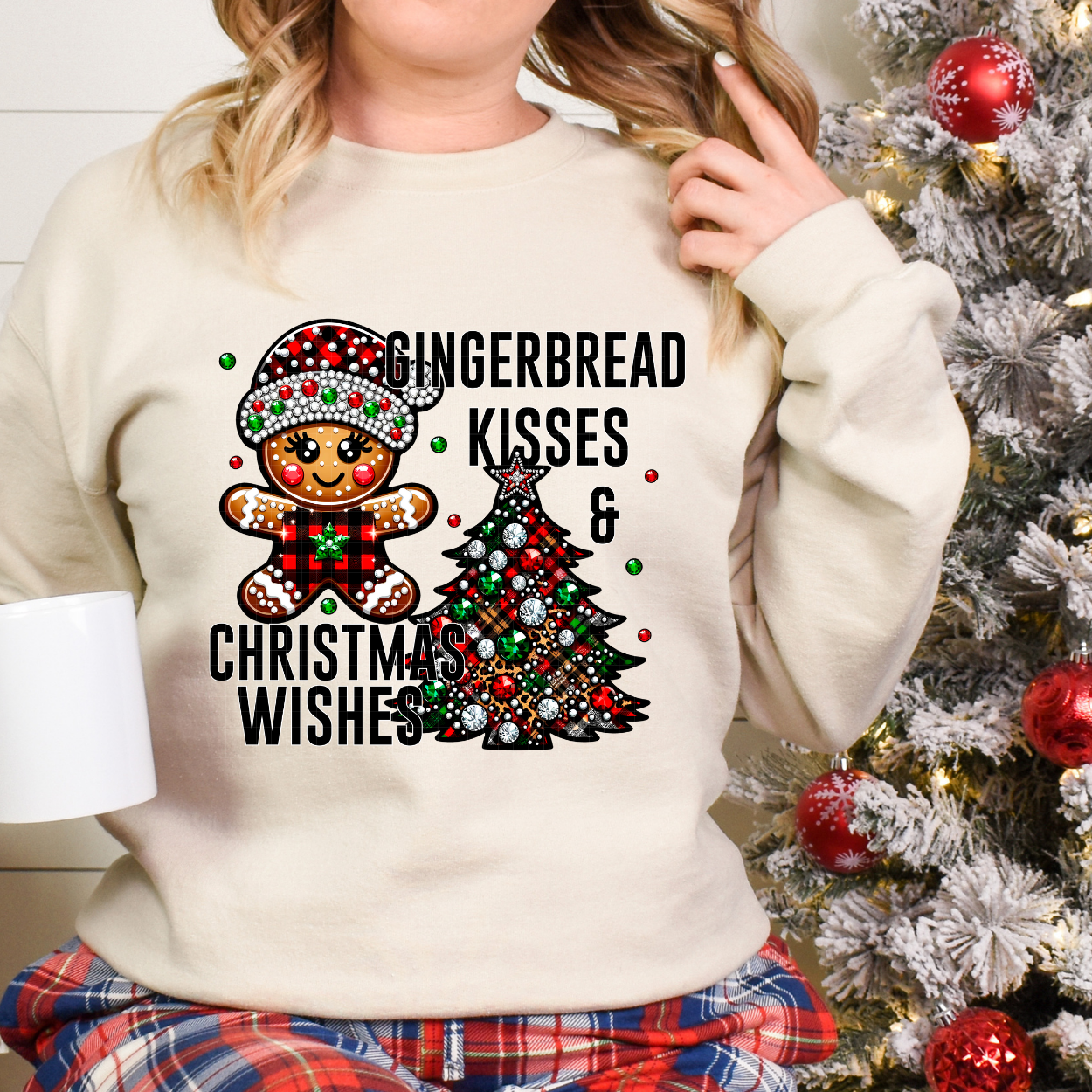 GINGERBREAD KISSES & CHRISTMAS WISHES - DTF TRANSFER